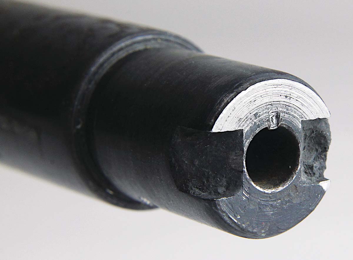 On many 22s, dry firing can cause the firing pin to peen the breech face and result in chambering and extraction problems.